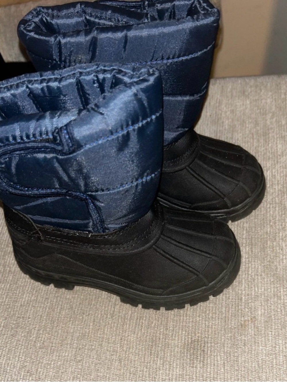 Kids Waterproof Winter Snow Boots - Navy and Black